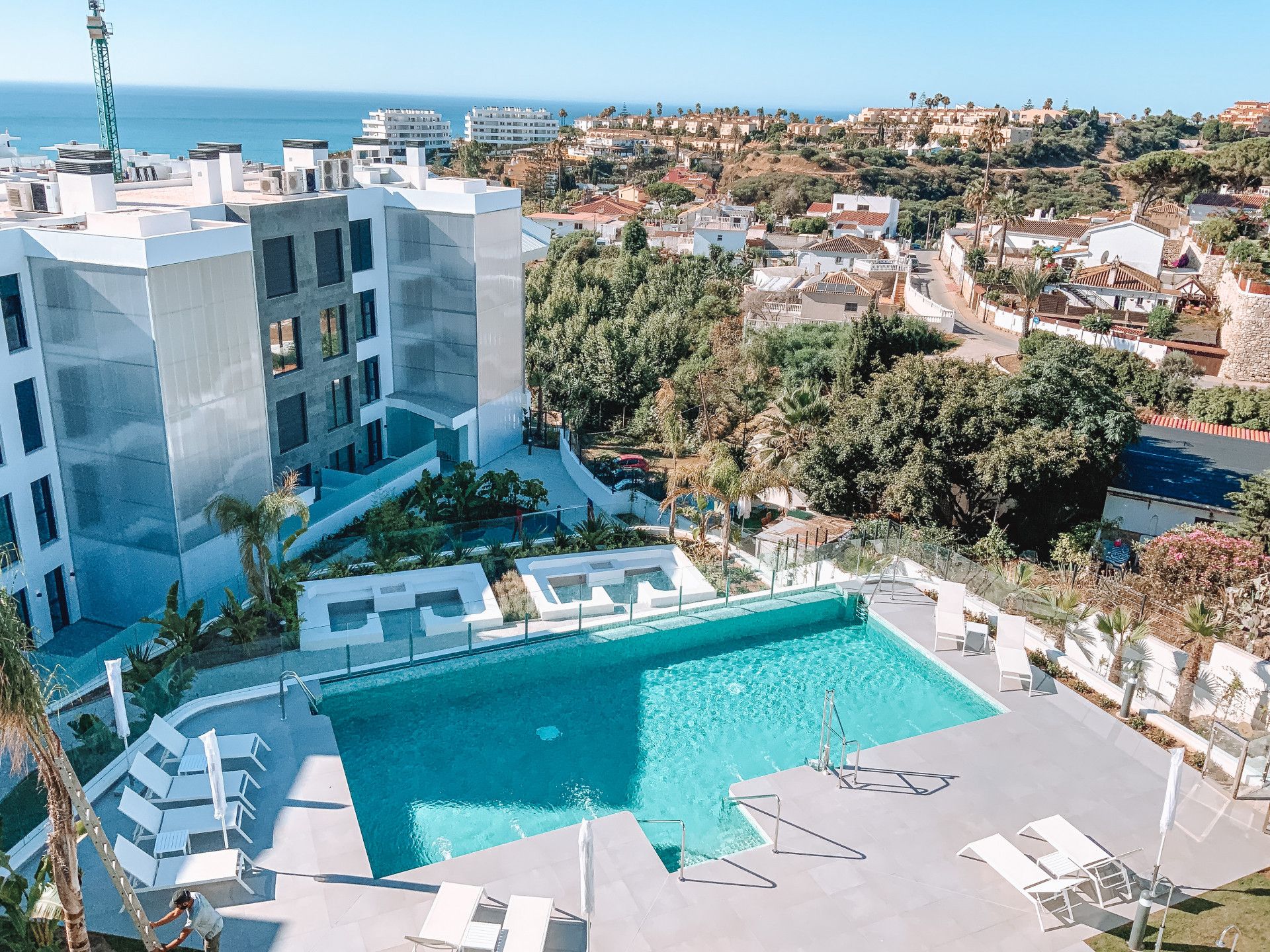 Swimming pool of Apartment to rent in Fuengirola  with Air Conditioner, Terrace and Swimming Pool