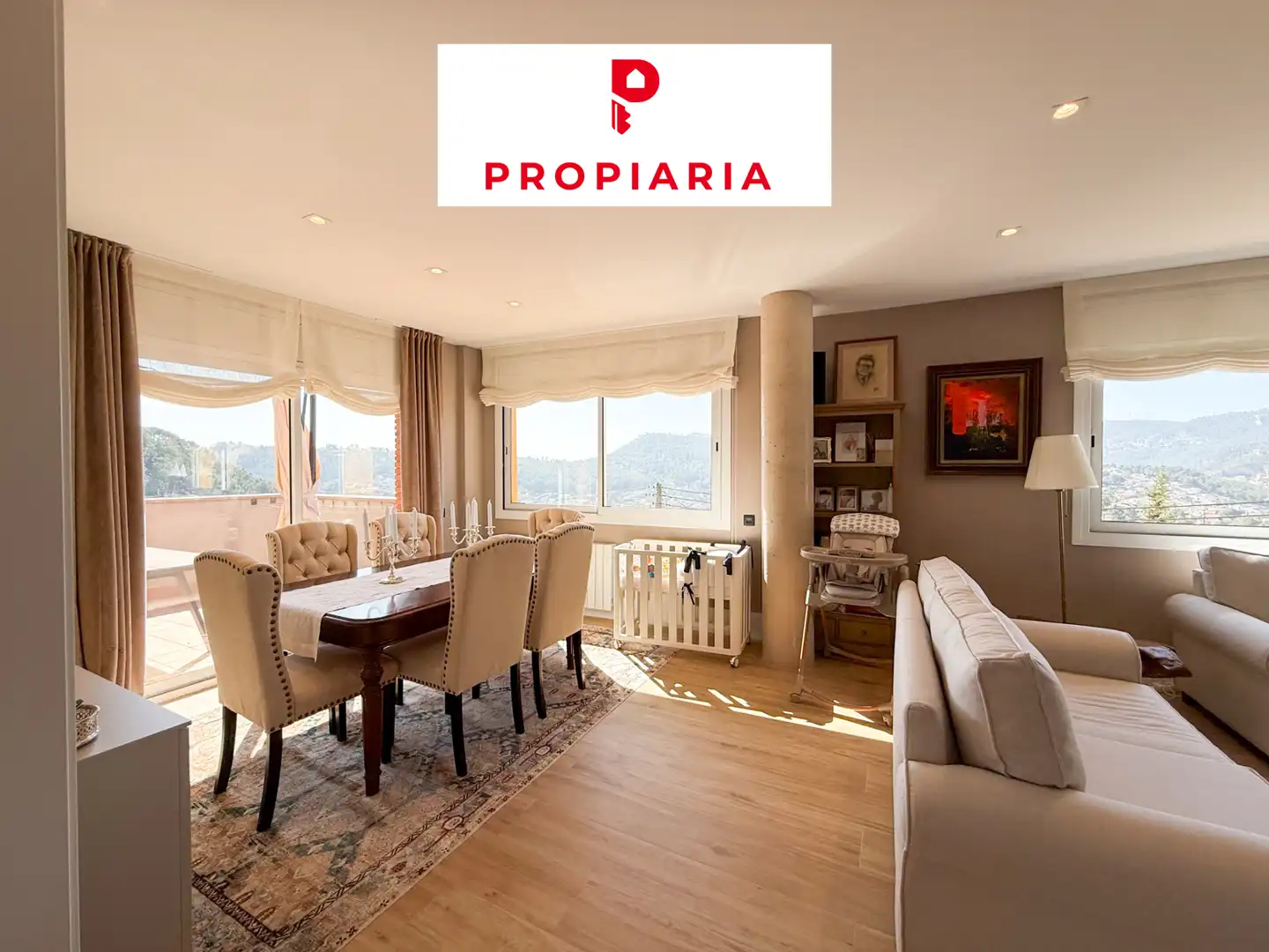 Sala de estar de Casa o chalet de alquiler en Vallirana con Aire acondicionado, Calefacción y Jardín privado