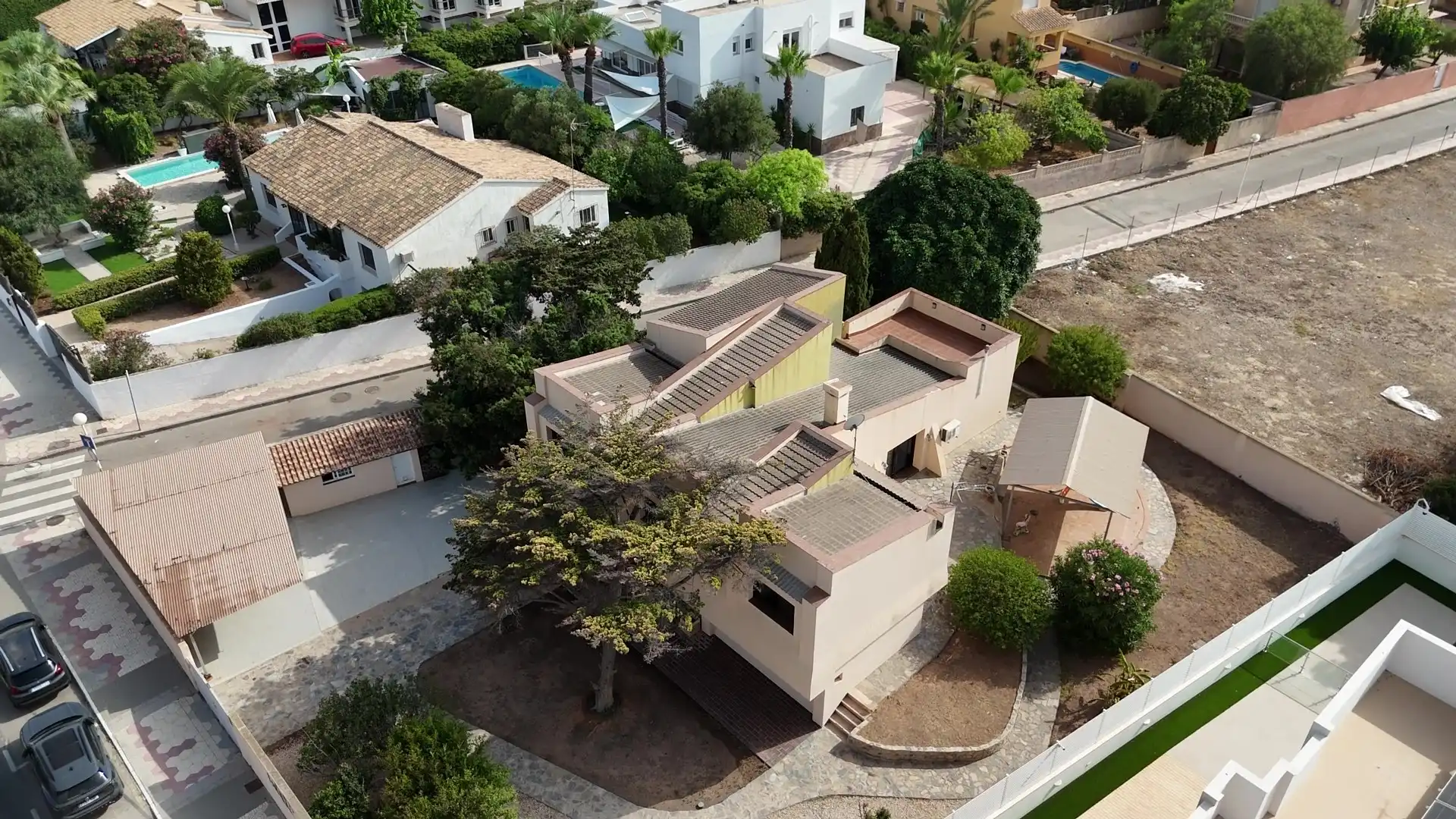 Vista exterior de Casa o xalet en venda en La Manga del Mar Menor amb Aire condicionat, Calefacció i Jardí privat