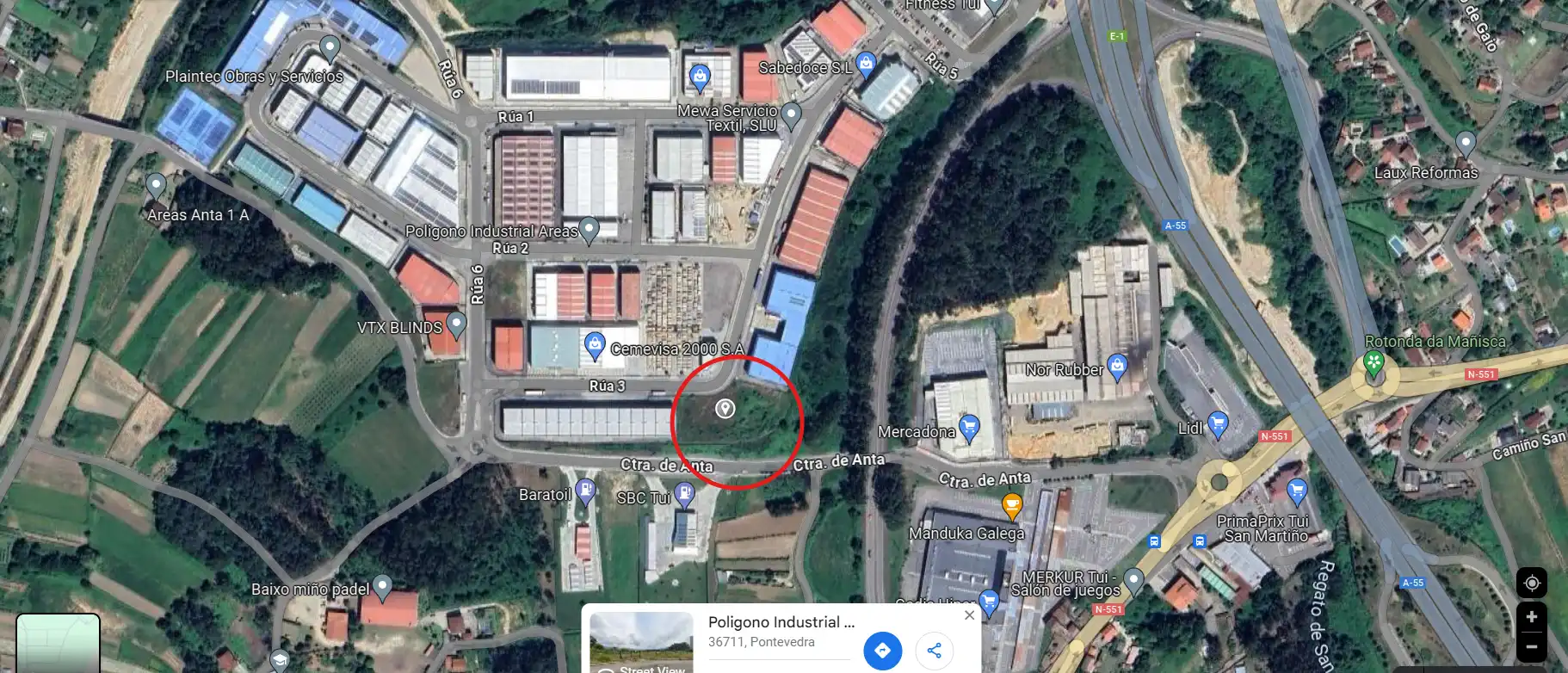 Terreno industrial de alquiler en Tui