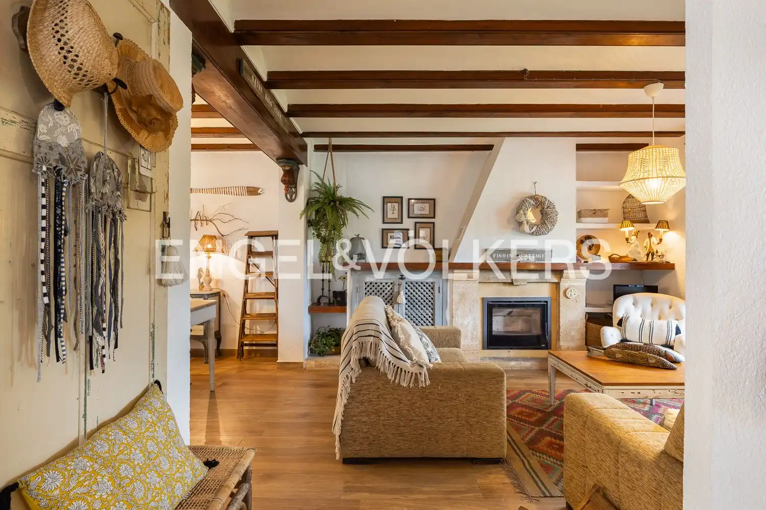 Sala de estar de Casa o chalet de alquiler en Jávea / Xàbia con Calefacción, Parquet y Terraza