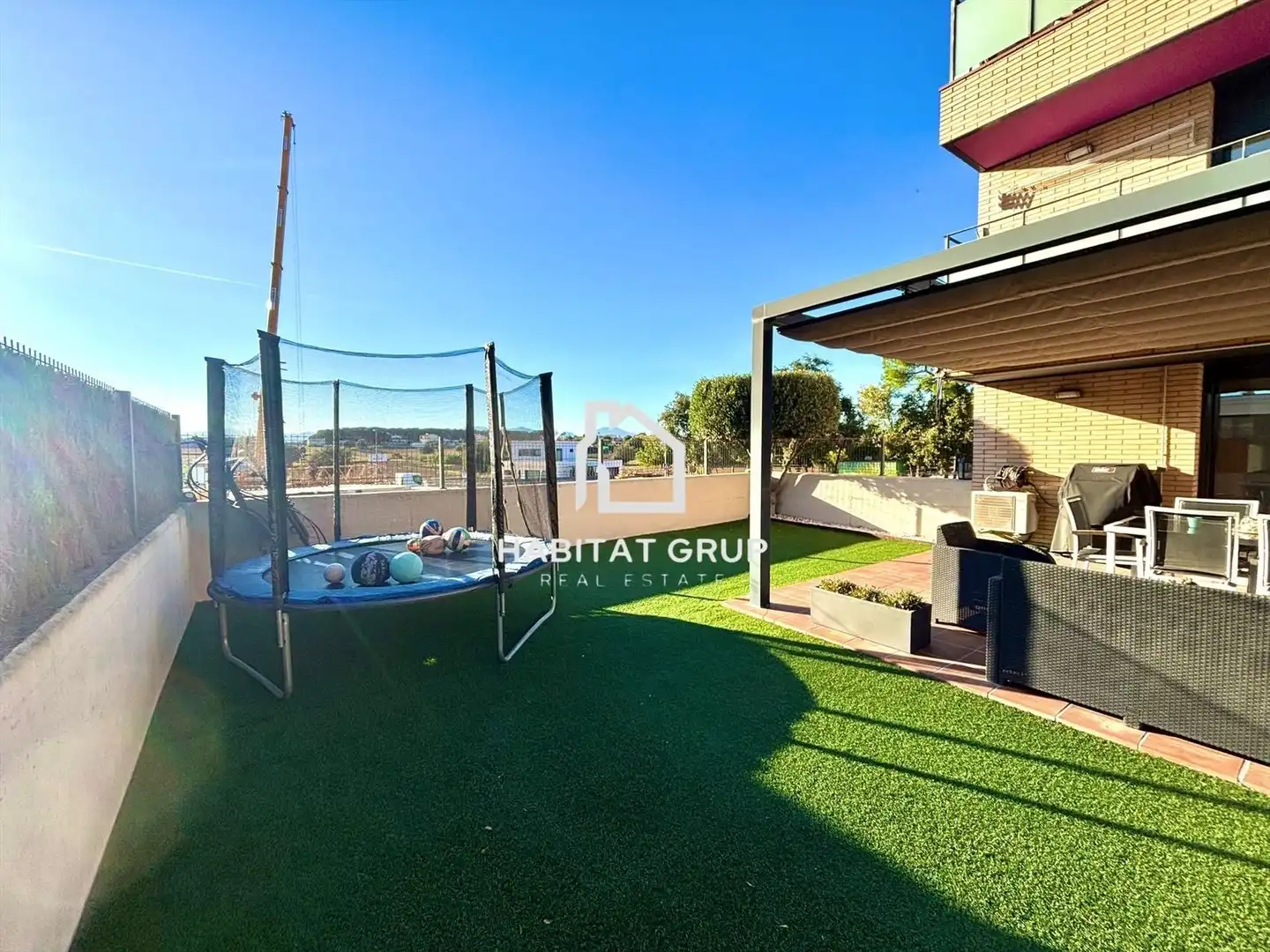 Terrace of Flat for sale in Riudellots de la Selva  with Air Conditioner, Heating and Private garden