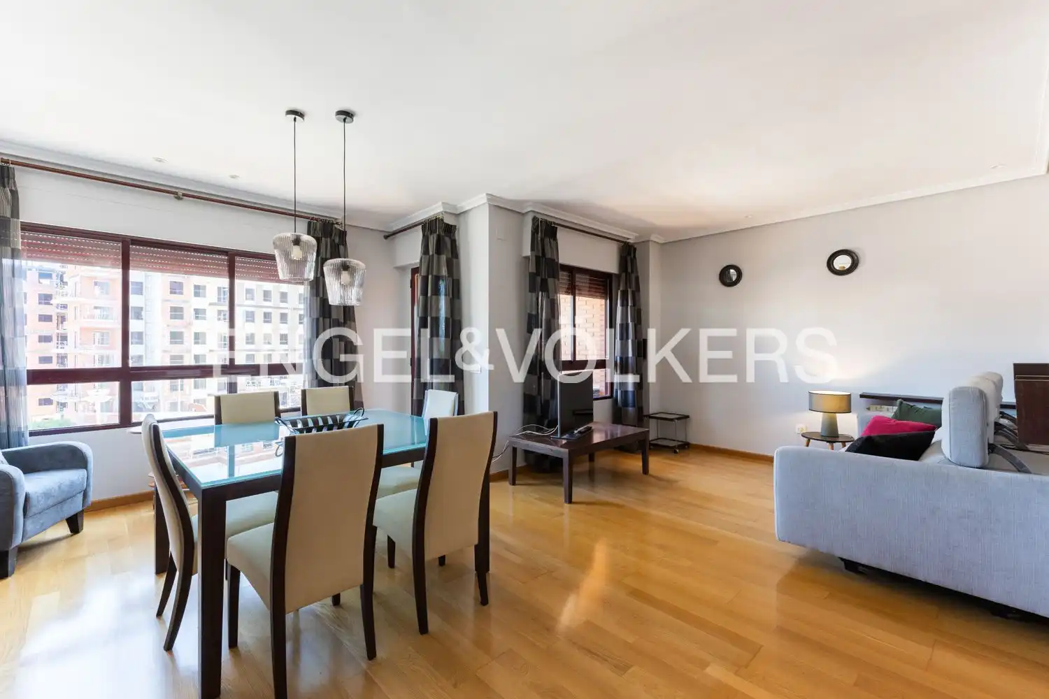 Dining room of Flat for rent in Castellón de la Plana / Castelló de la Plana  with Air Conditioner, Heating and Parquet flooring
