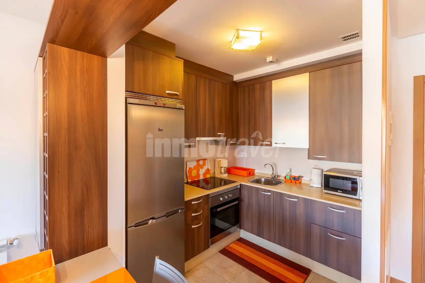 Cocina de Apartamento de alquiler en Sanxenxo con Terraza, Amueblado y Horno