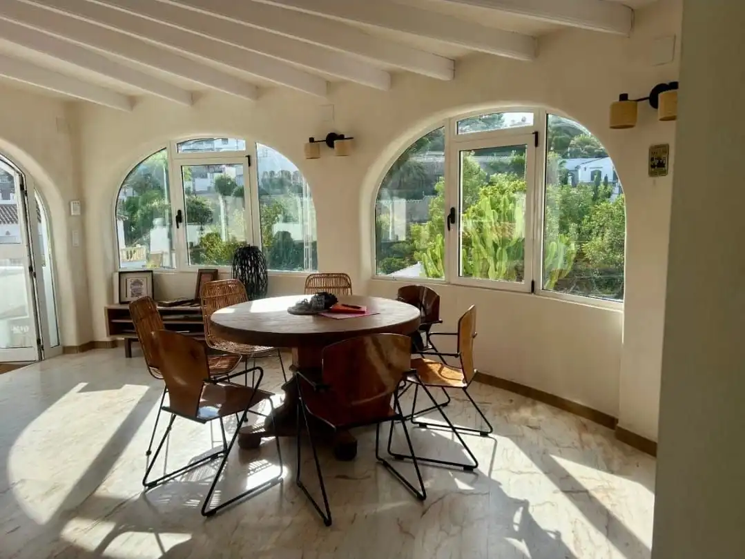 Dining room of Houses for sale in Dénia  with Air Conditioner, Private garden and Terrace