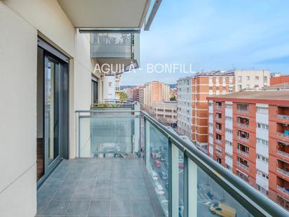 Balcony of Flat for sale in  Barcelona Capital  with Heating, Parquet flooring and Terrace