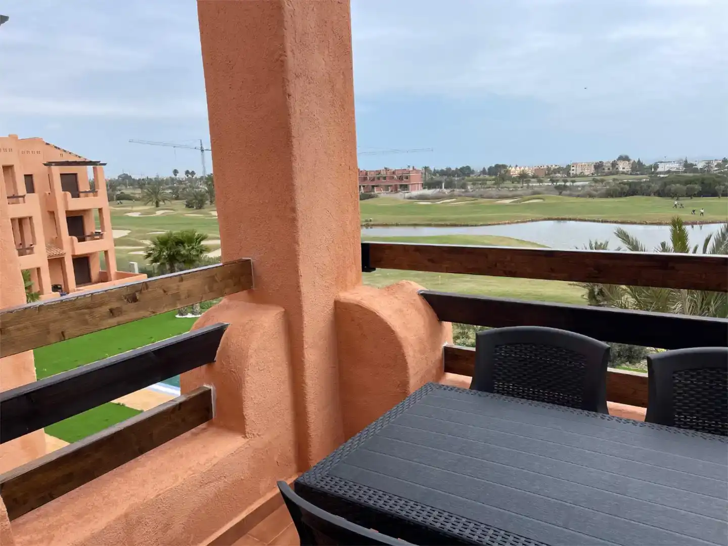 Terrasse von Wohnung zur Miete in Los Alcázares mit Klimaanlage, Schwimmbad und Balkon