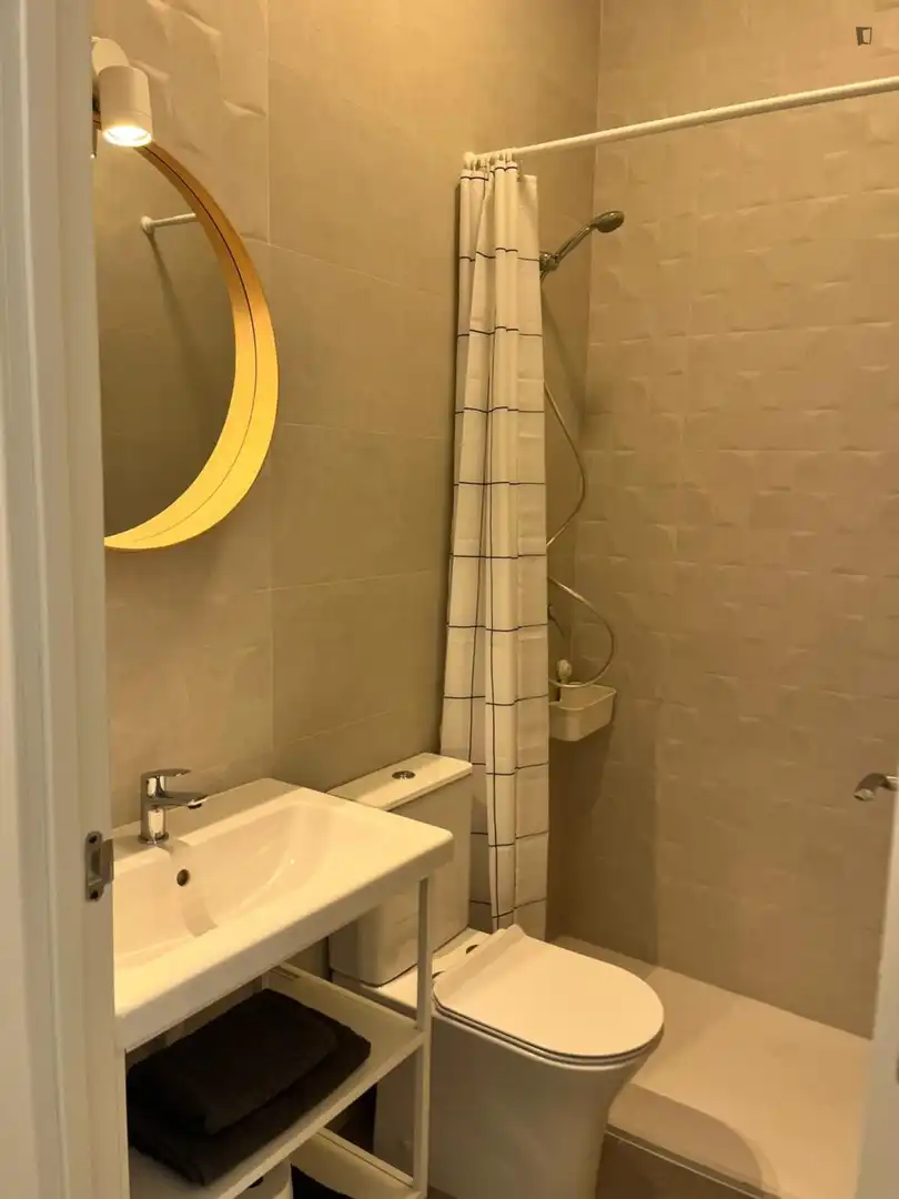 Baño de Apartamento de alquiler en Valencia con Aire acondicionado, Amueblado y Horno