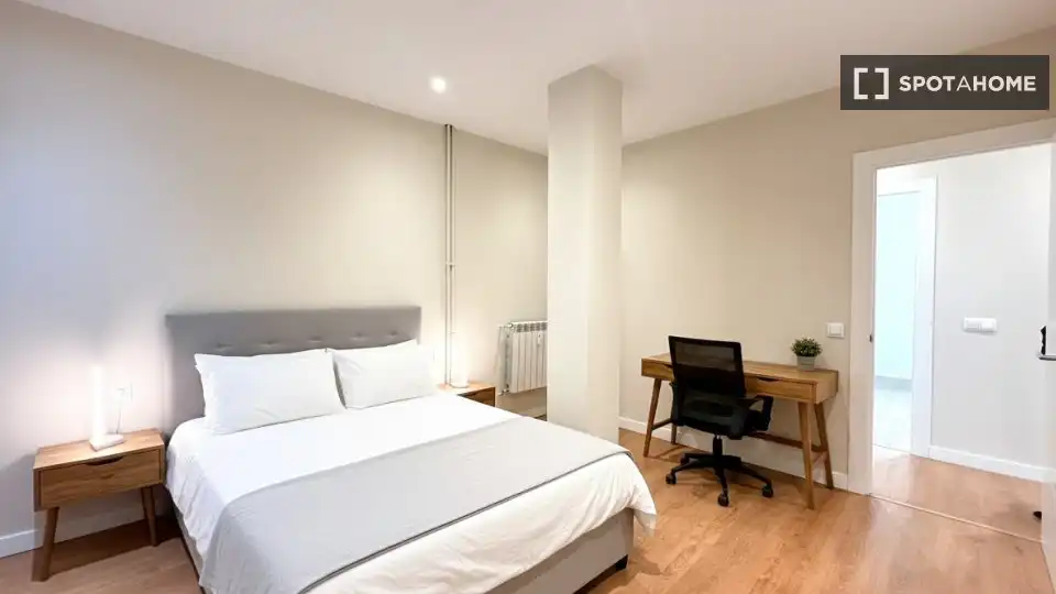 Habitación de Piso para compartir en Madrid con Aire acondicionado, Calefacción y Amueblado