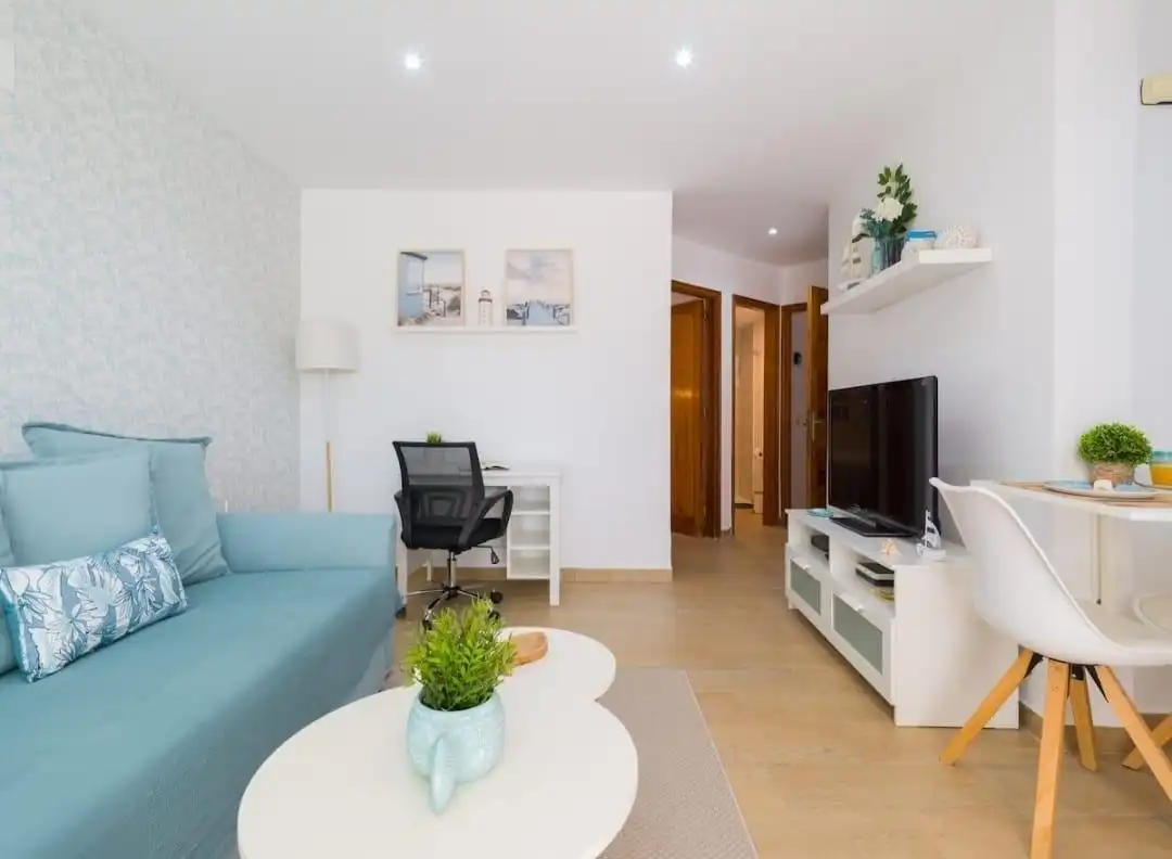 Wohnzimmer von Erdgeschoss zur Miete in San Bartolomé de Tirajana mit Terrasse, Möbliert und Gemeinschaftspool