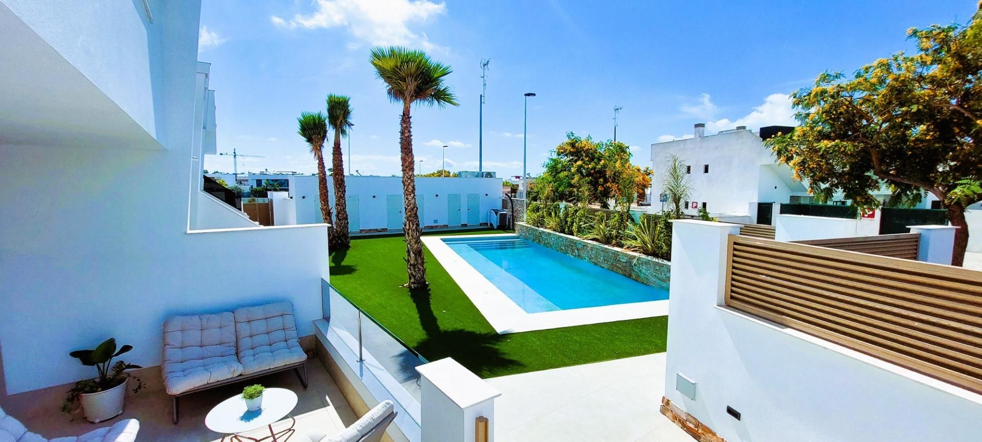 Piscina de Casa o chalet en venta en San Pedro del Pinatar con Aire acondicionado, Jardín privado y Terraza