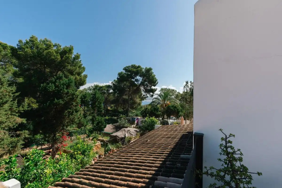 Vista exterior de Casa adosada en venda en Sant Josep de sa Talaia amb Aire condicionat, Calefacció i Jardí privat