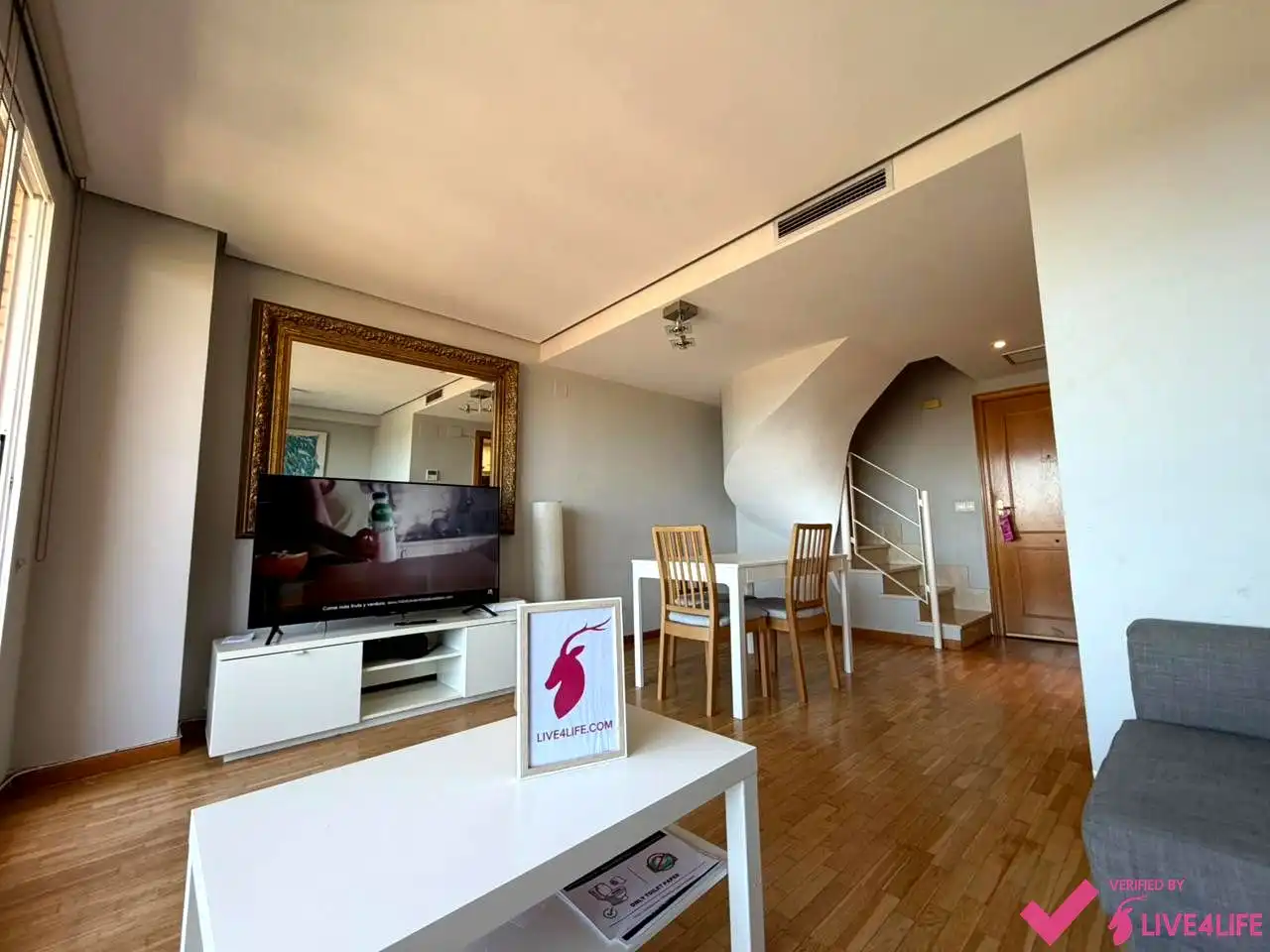Sala d'estar de Pis de lloguer en Valencia amb Moblat i Balcó