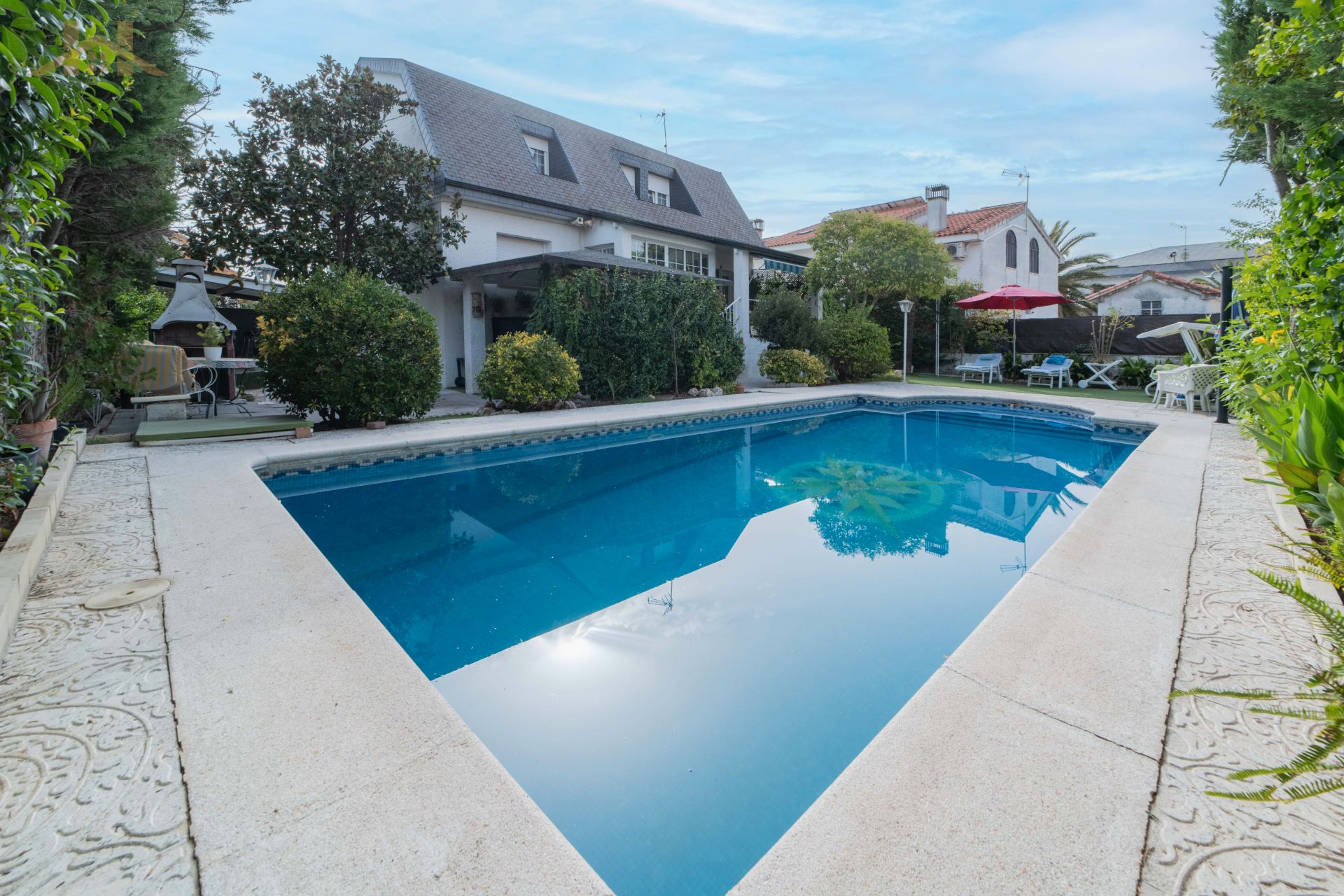 Piscina de Casa o xalet en venda en El Álamo amb Aire condicionat, Jardí privat i Terrassa