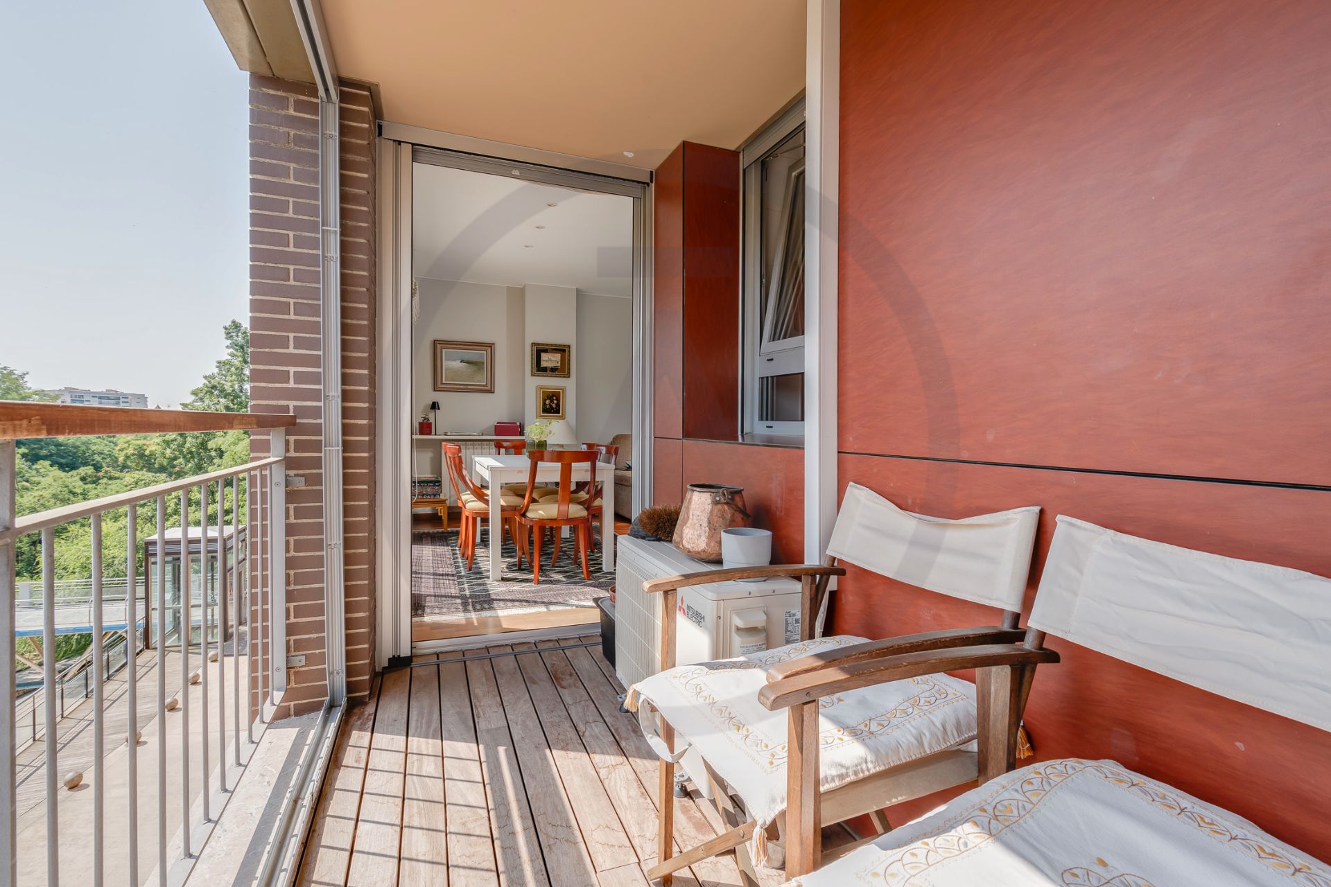 Balcony of Flat for sale in Terrassa  with Air Conditioner, Heating and Private garden