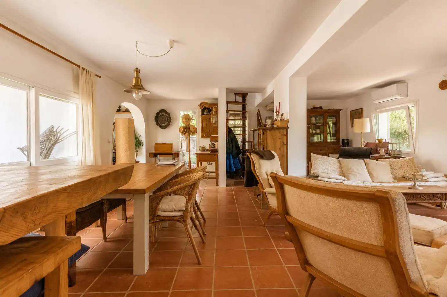 Dining room of Houses for sale in Sant Cebrià de Vallalta  with Air Conditioner, Heating and Private garden