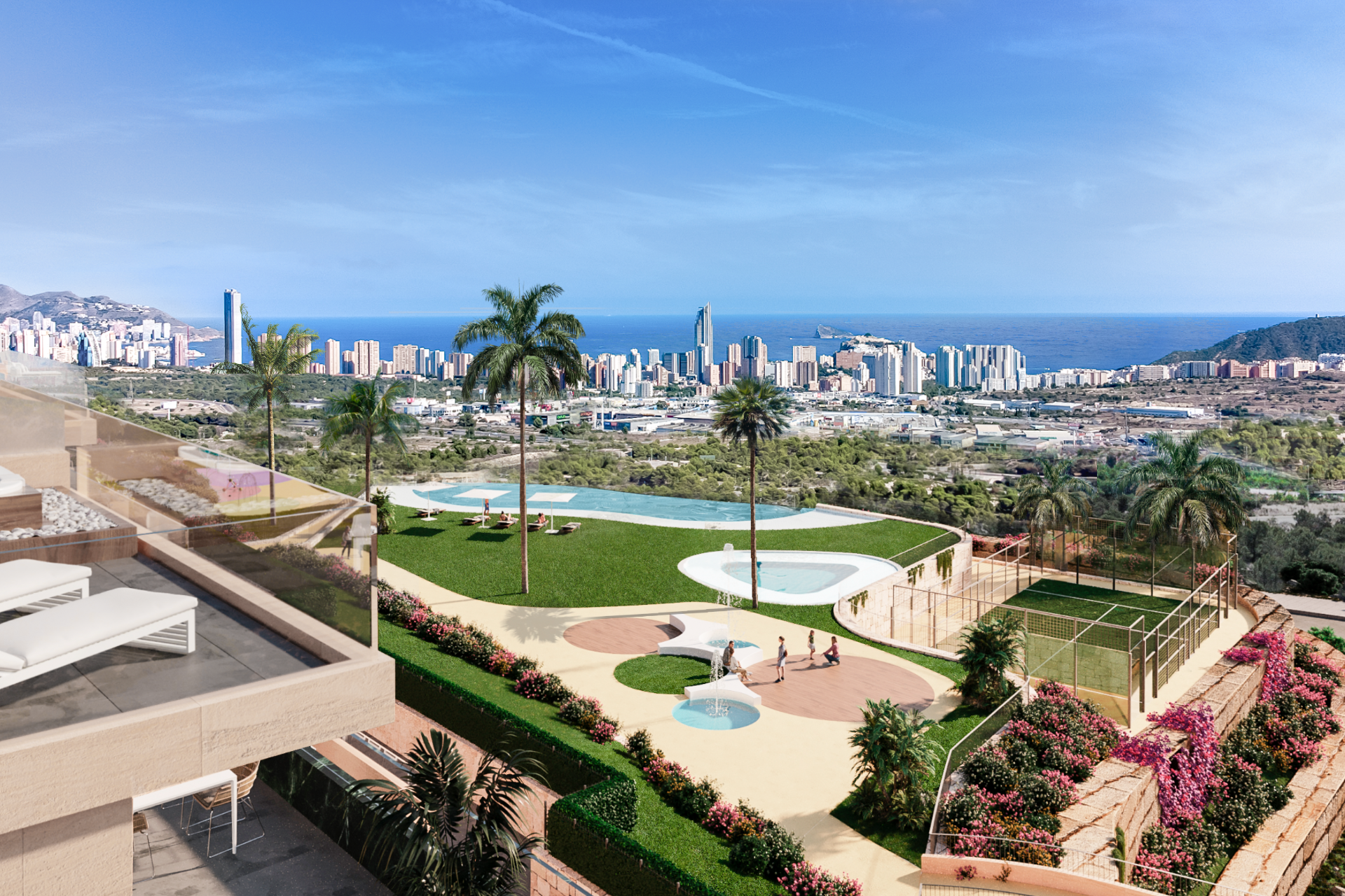 Vista exterior de Dúplex en venda en Finestrat amb Aire condicionat, Calefacció i Jardí privat
