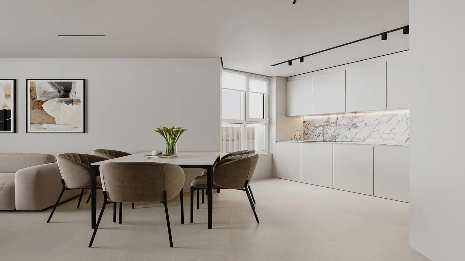 Comedor de Apartamento en venta en Calpe / Calp con Aire acondicionado, Calefacción y Terraza