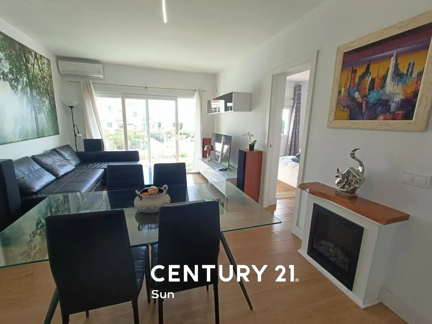 Sala de estar de Piso de alquiler en Estepona con Terraza, Amueblado y Piscina comunitaria