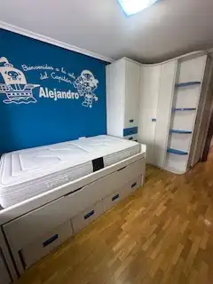 Schlafzimmer von Wohnung zur Miete in León Capital  mit Heizung, Parkett und Terrasse