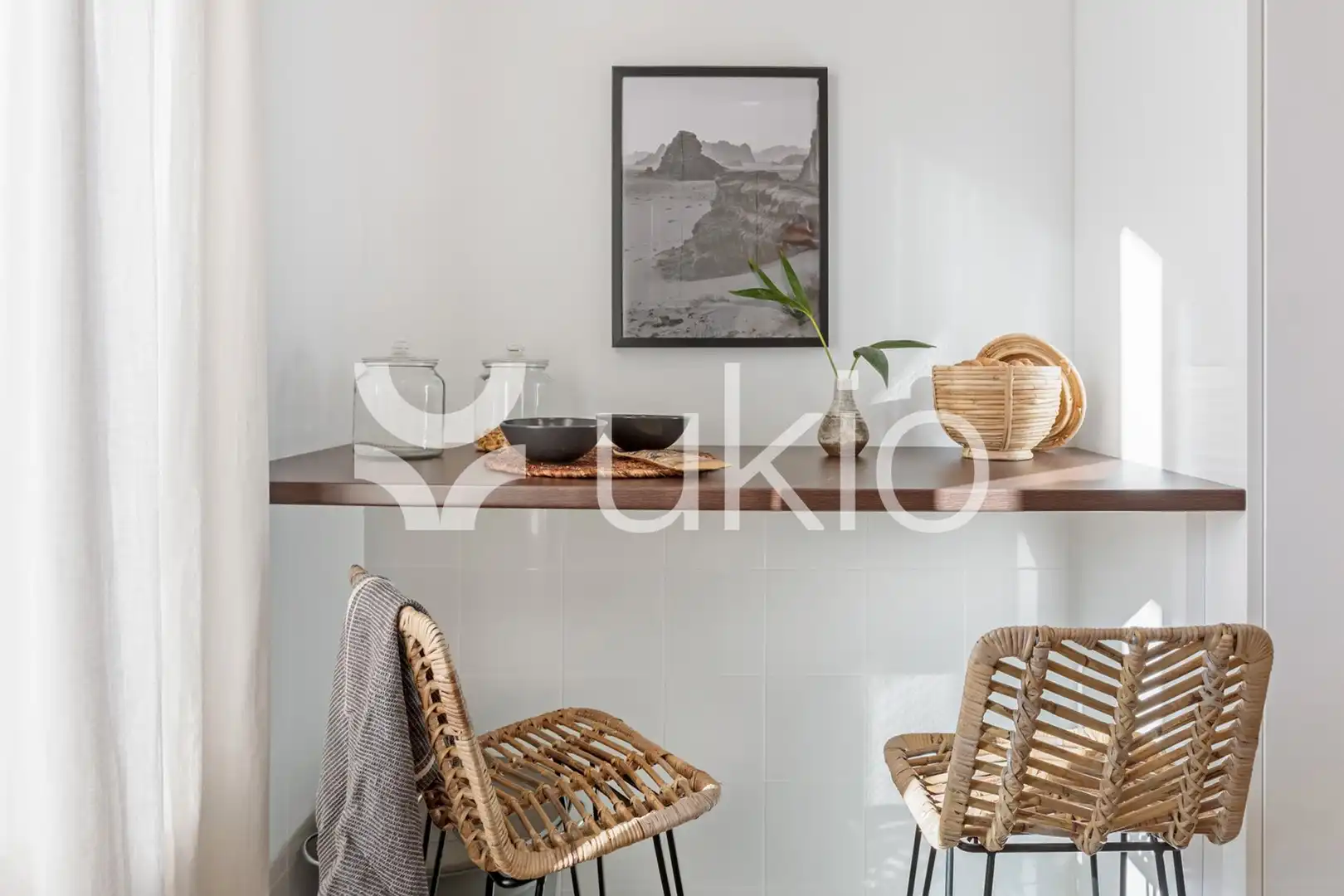 Cocina de Apartamento de alquiler en Madrid con Aire acondicionado, Terraza y Amueblado