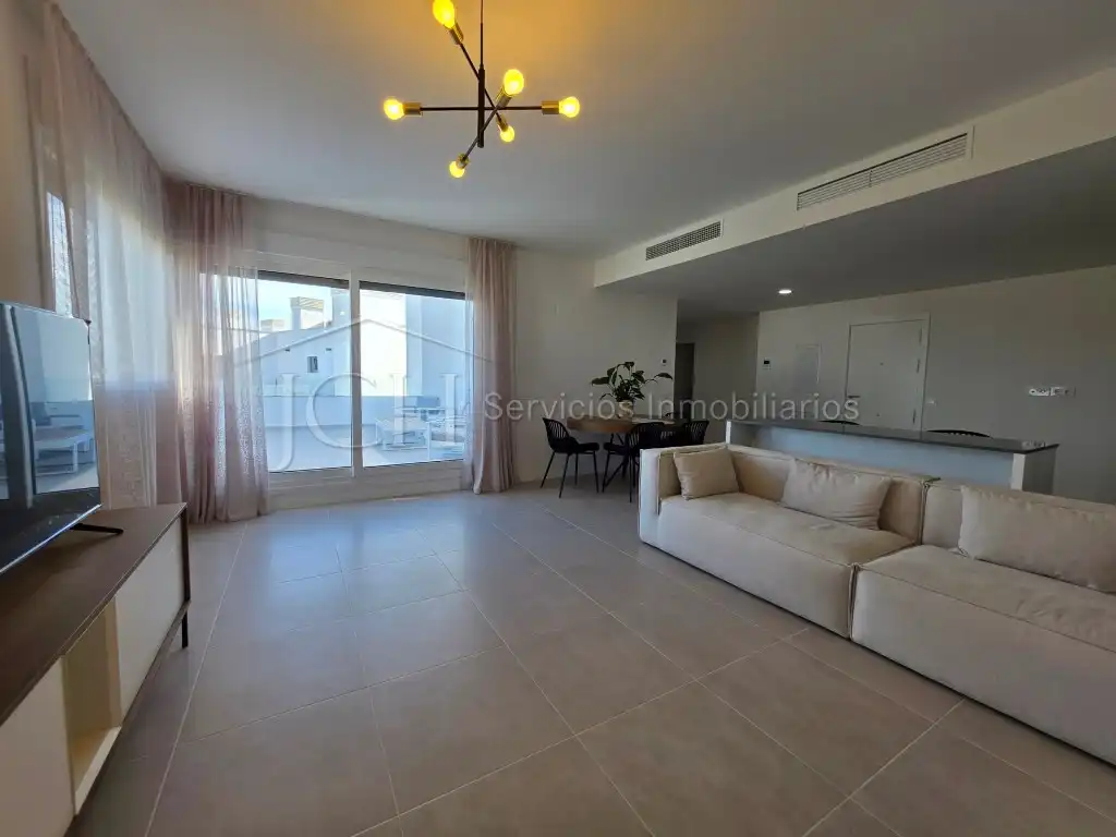 Sala de estar de Ático de alquiler en Estepona con Amueblado