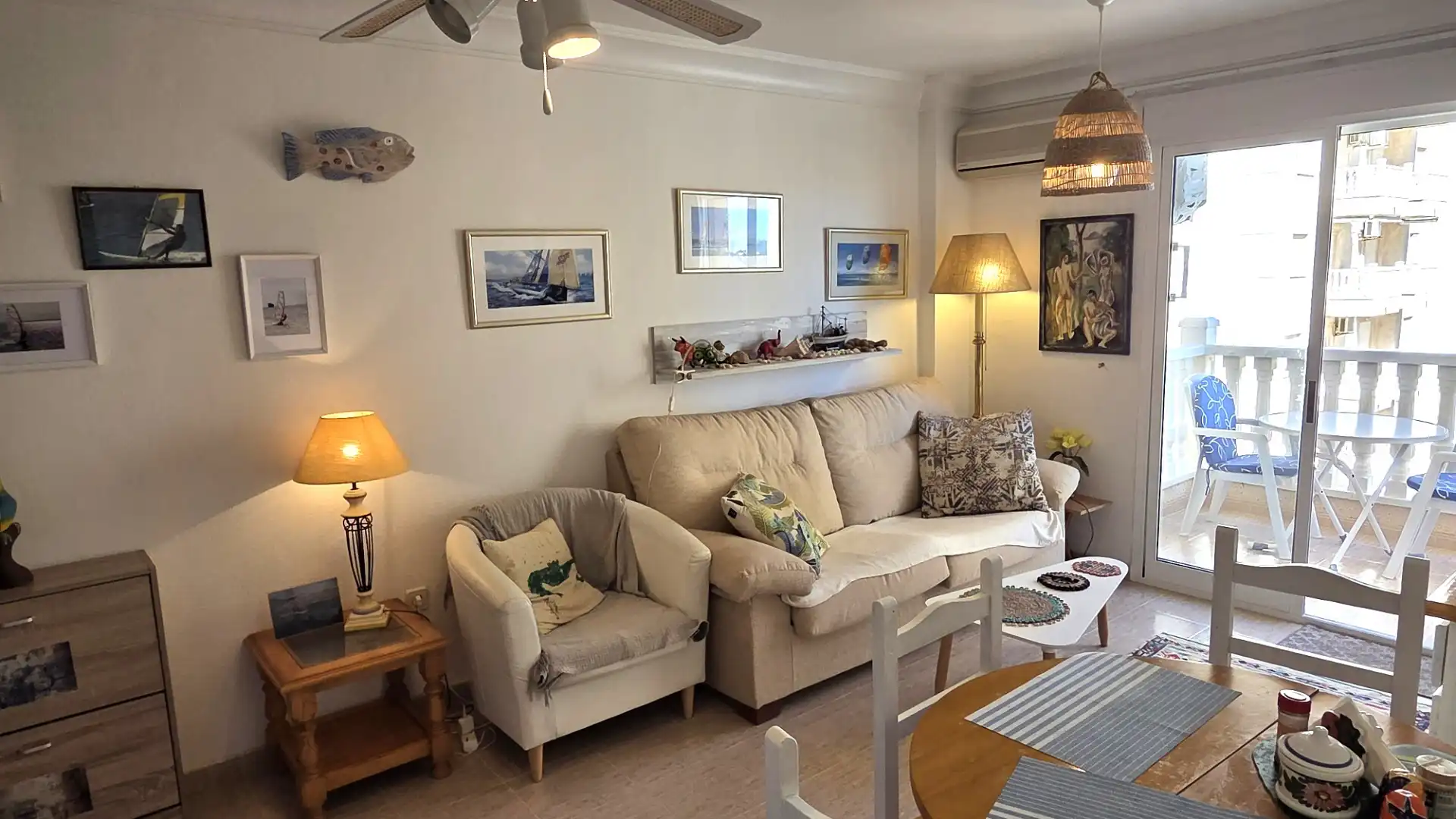 Sala de estar de Piso en venta en Cartagena con Aire acondicionado, Trastero y Amueblado