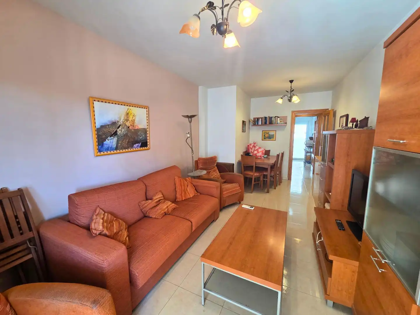 Wohnzimmer von Wohnung zum Verkauf in La Manga del Mar Menor mit Klimaanlage, Heizung und Terrasse