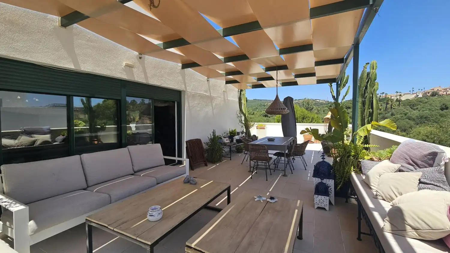 Terrassa de Apartament de lloguer en Sotogrande amb Aire condicionat, Calefacció i Terrassa