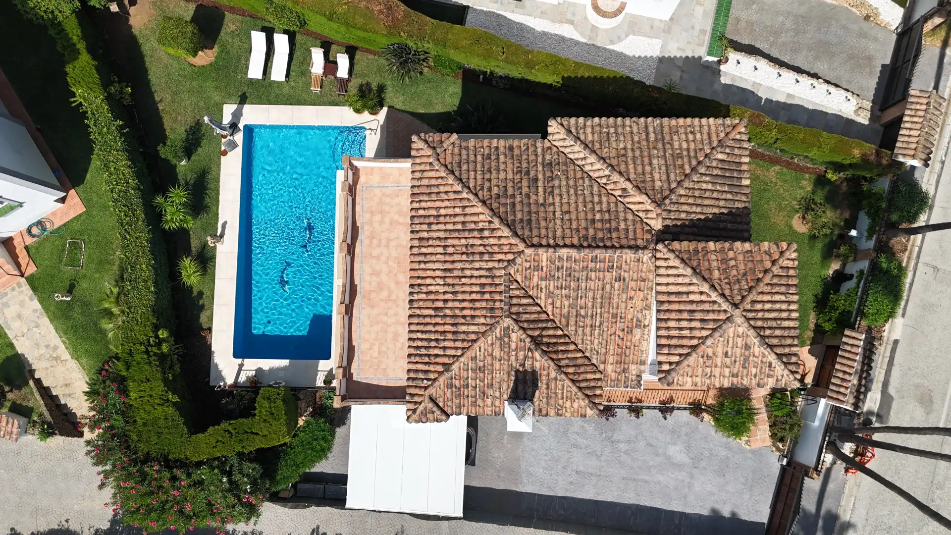 Piscina de Casa o chalet en venta en Mijas con Aire acondicionado, Jardín privado y Terraza