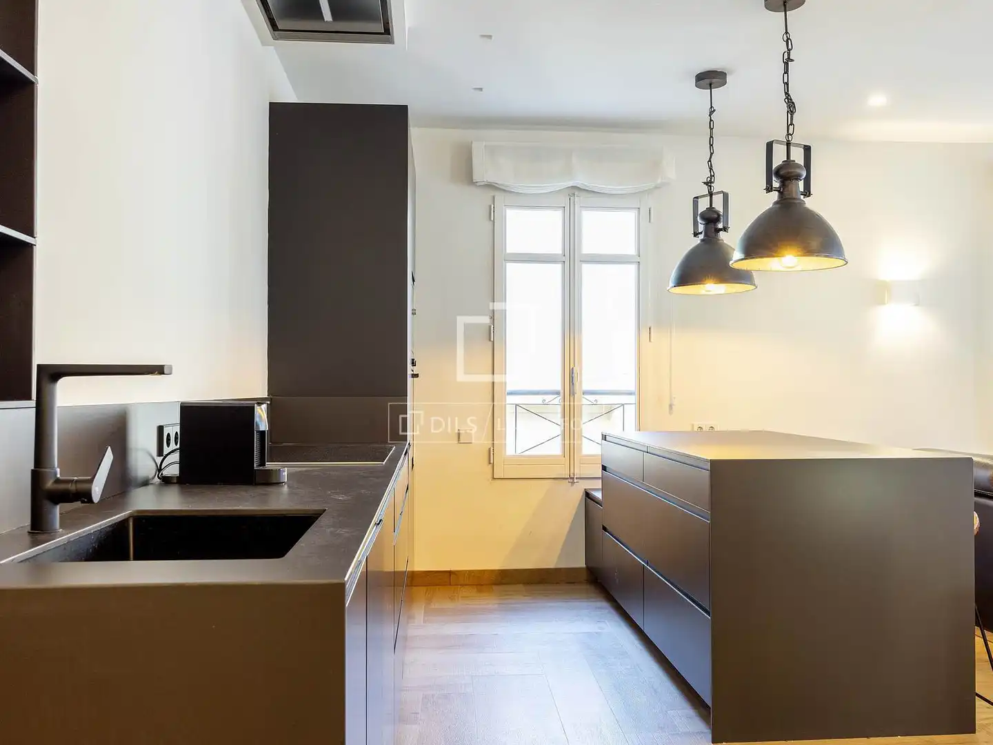 Cocina de Piso de alquiler en Valencia con Aire acondicionado, Calefacción y Parquet