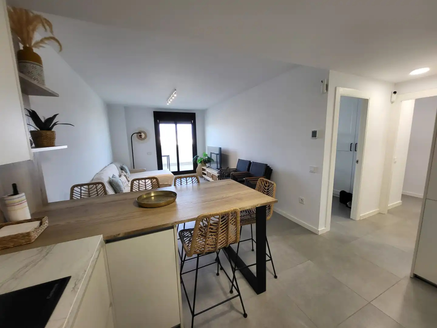 Sala de estar de Piso de alquiler en Almería con Aire acondicionado, Calefacción y Terraza