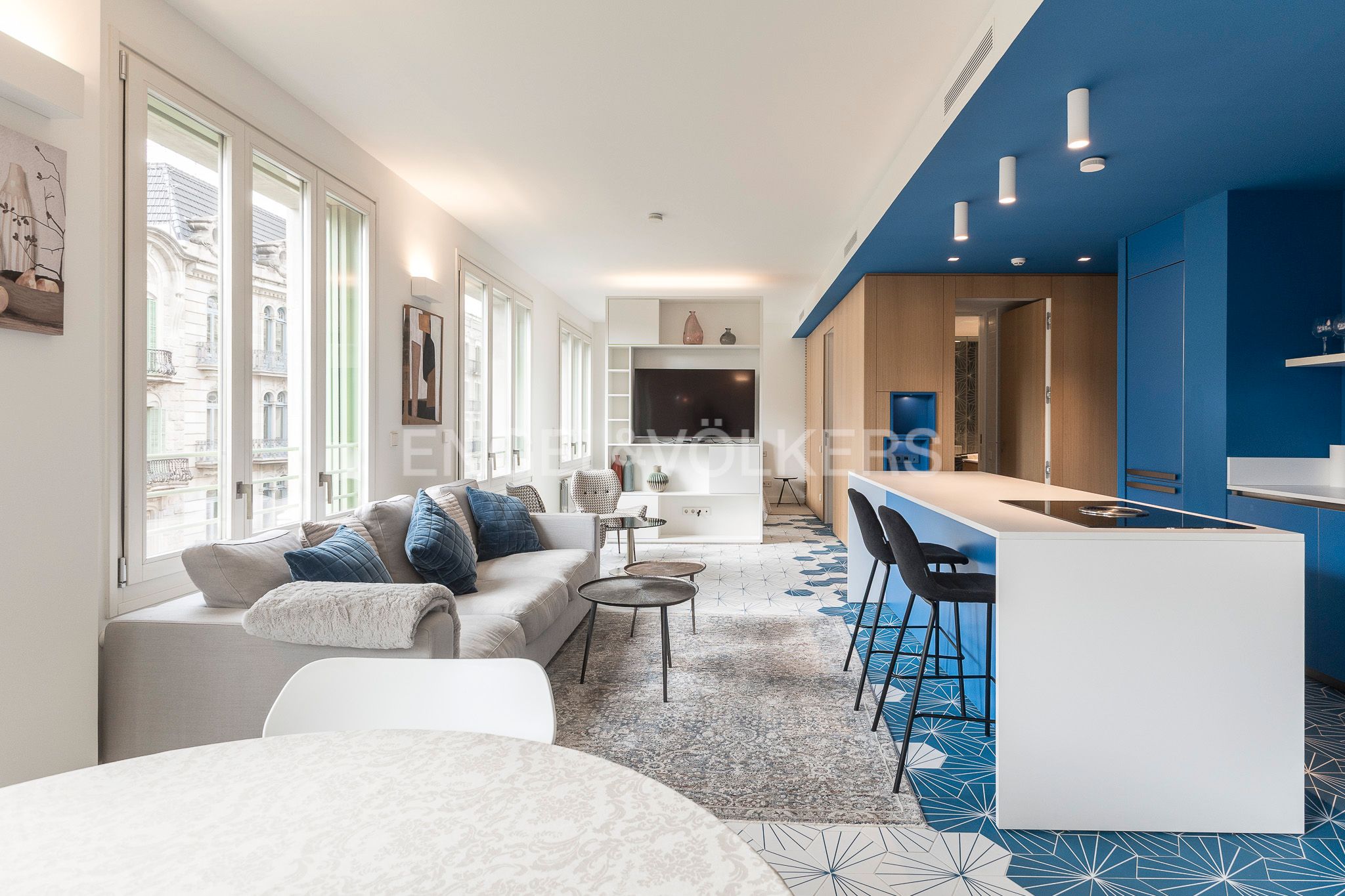 Living room of Apartment to rent in  Barcelona Capital  with Air Conditioner, Heating and Parquet flooring