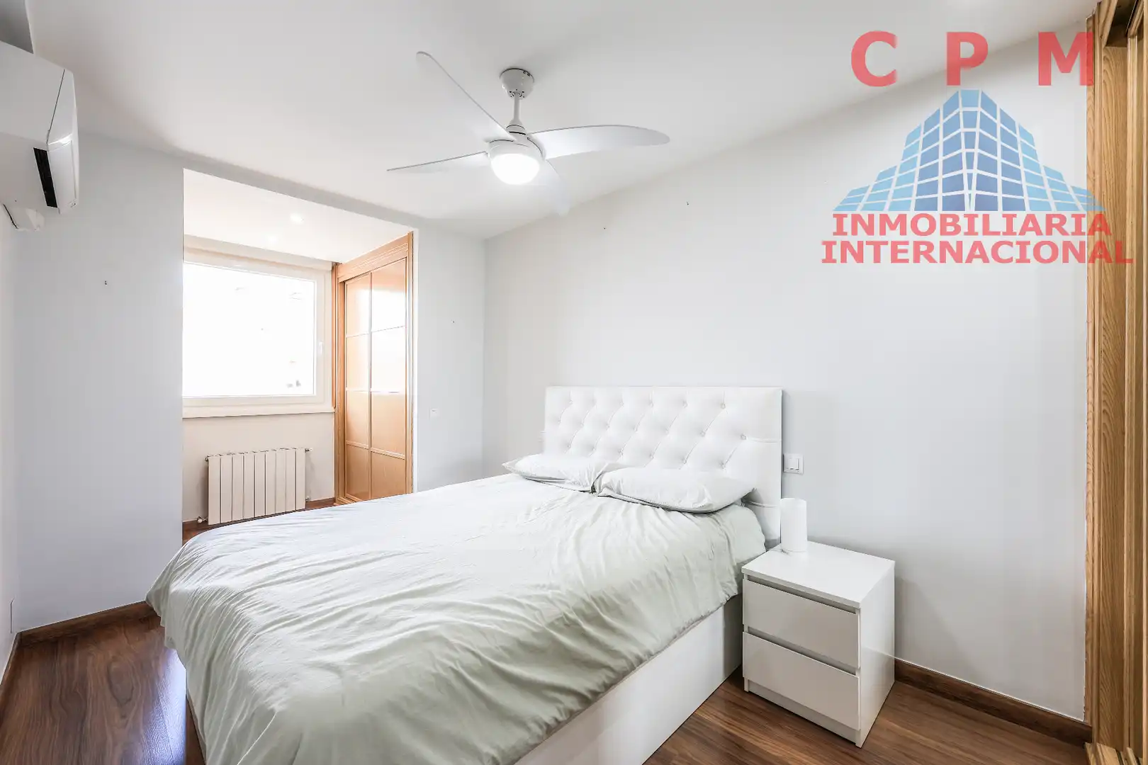 Schlafzimmer von Wohnung zur Miete in Madrid mit Klimaanlage, Heizung und Parkett