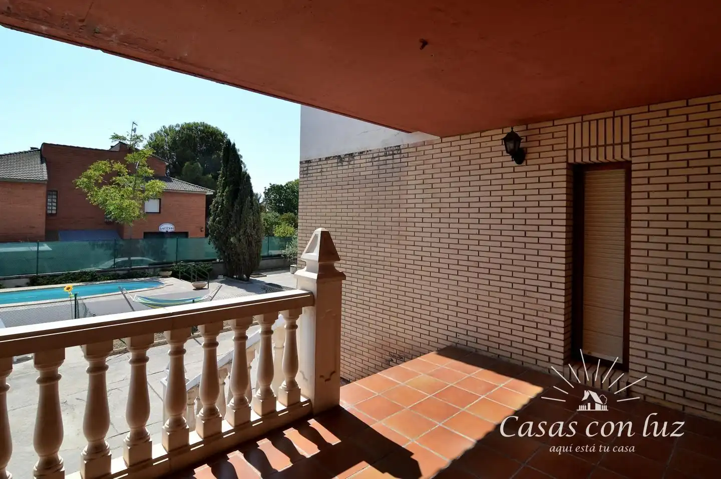 Terraza de Casa o chalet en venta en Zaragoza con Jardín privado, Trastero y Piscina