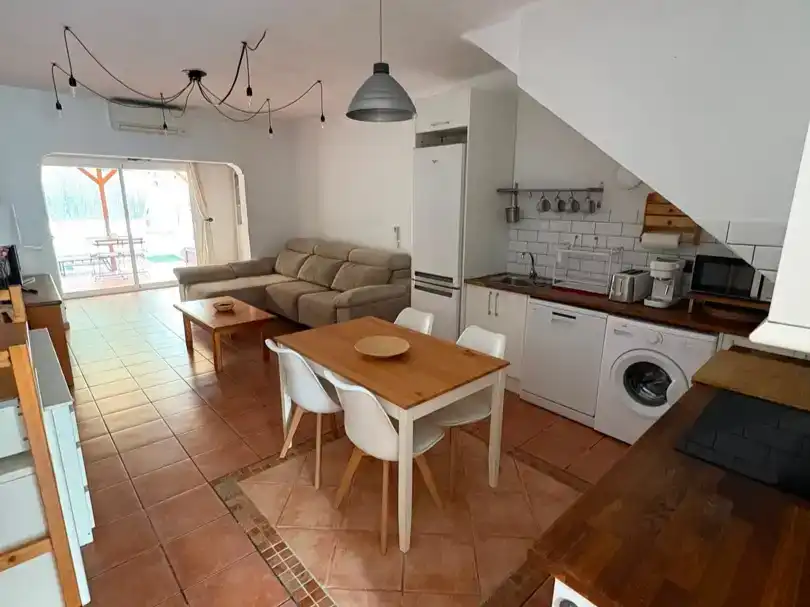 Kitchen of Flat for rent in Sant Josep de sa Talaia  with Air Conditioner, Private garden and Furnished