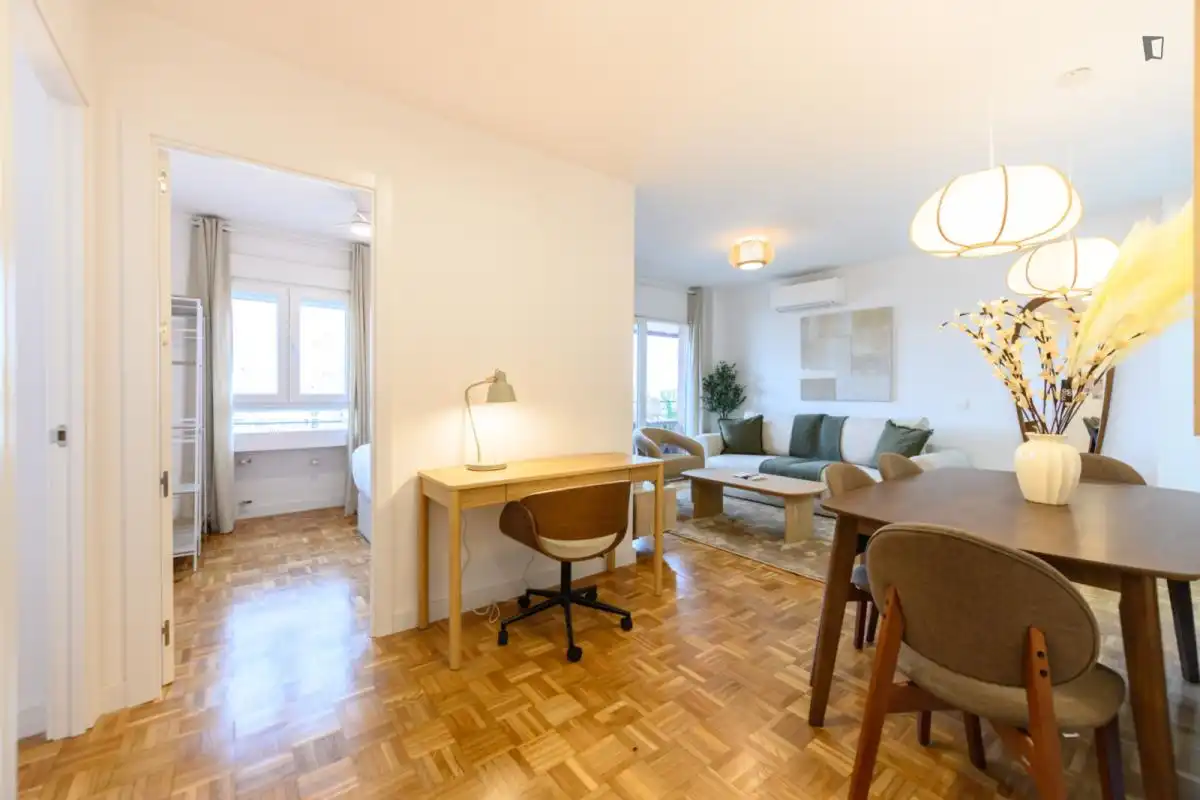 Wohnzimmer von Wohnungen zur Miete in Madrid mit Klimaanlage, Heizung und Möbliert