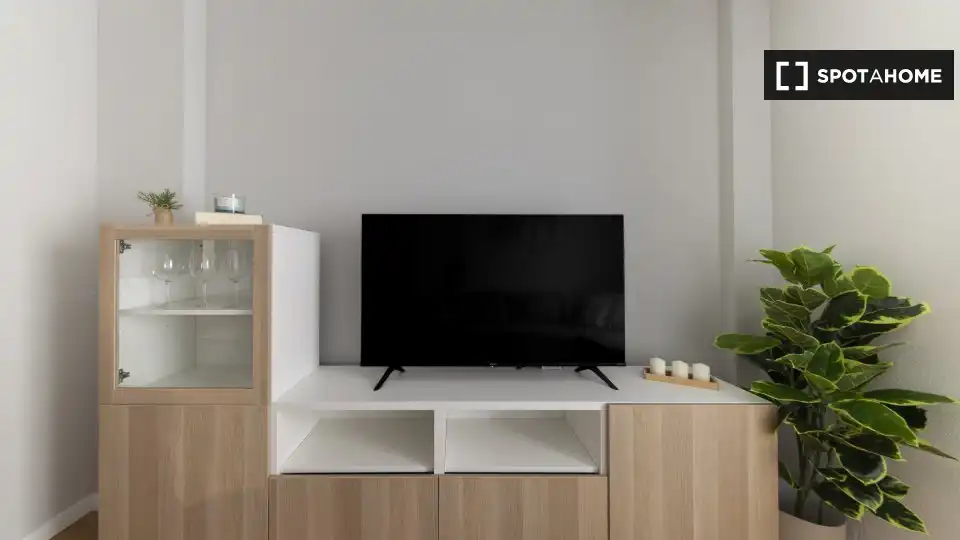 Living room of Flat for rent in Madrid  with Air Conditioner, Heating and Furnished