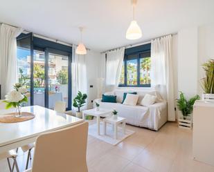 Living room of Flat for sale in  Almería Capital  with Air Conditioner, Heating and Private garden