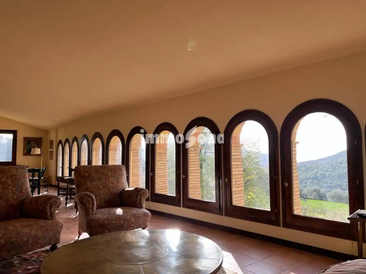 Sala de estar de Finca rústica en venta en Argelaguer con Calefacción, Jardín privado y Terraza