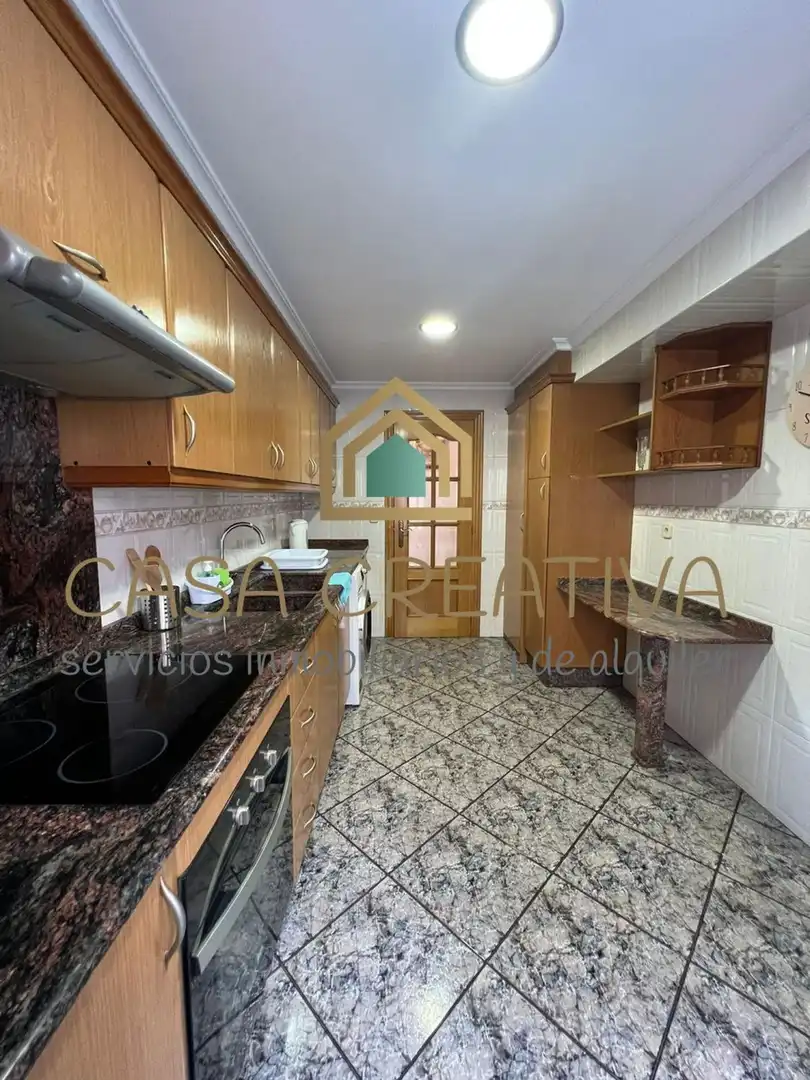 Kitchen of Flat for rent in Valencia  with Air Conditioner, Heating and Terrace