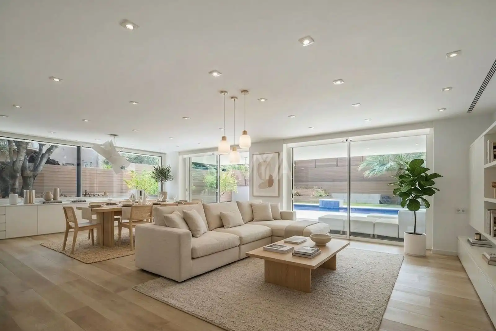 Sala de estar de Casa o chalet en venta en Barcelona con Aire acondicionado, Calefacción y Jardín privado