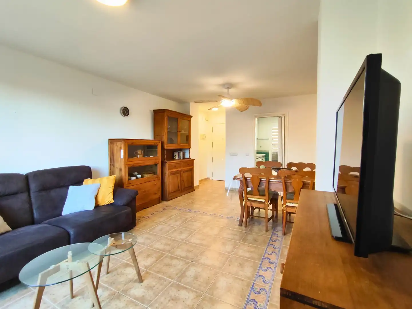 Living room of Flat for rent in Dénia  with Air Conditioner, Heating and Terrace