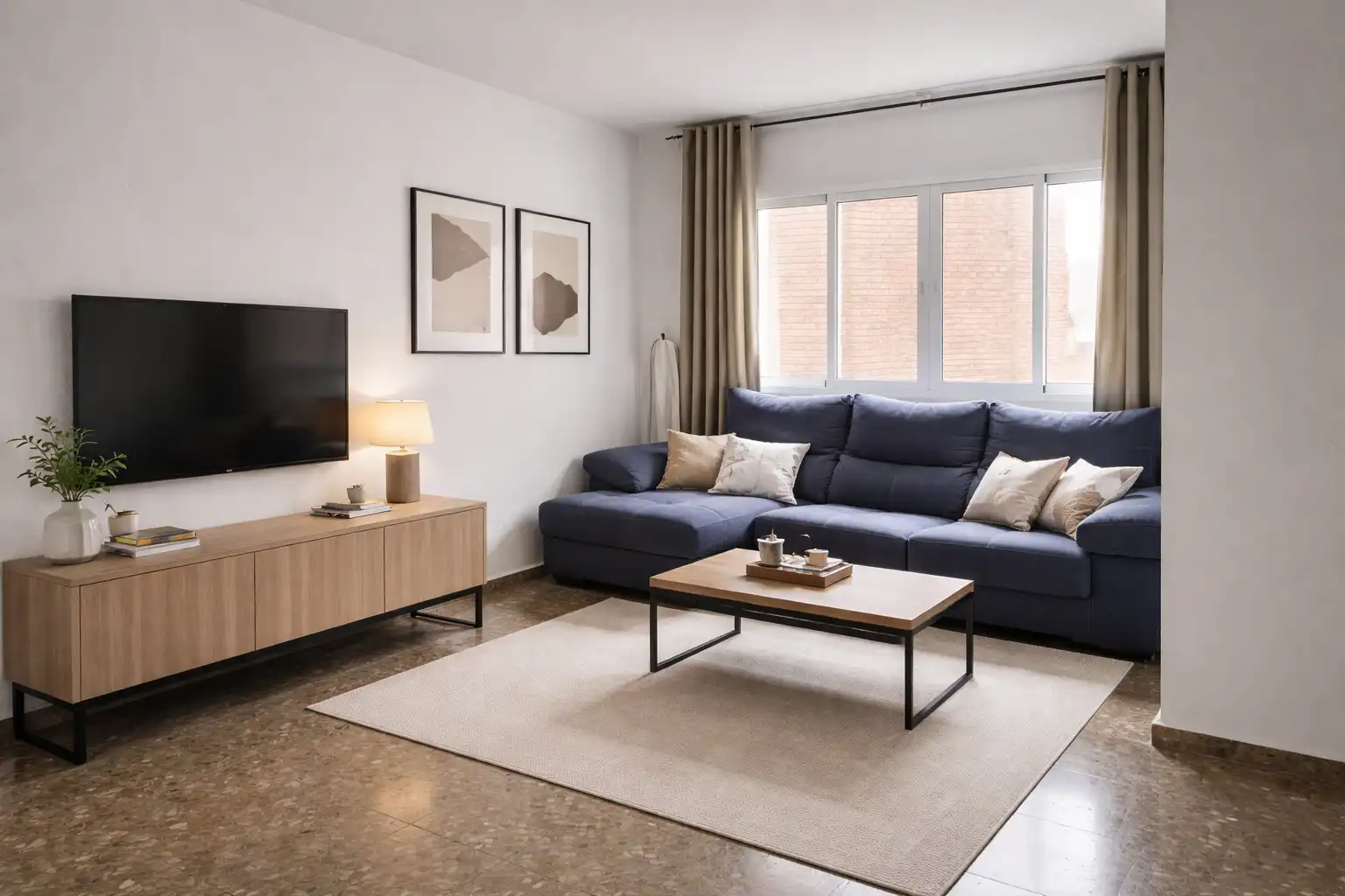 Wohnzimmer von Wohnungen zum Verkauf in Marbella mit Klimaanlage, Terrasse und Möbliert