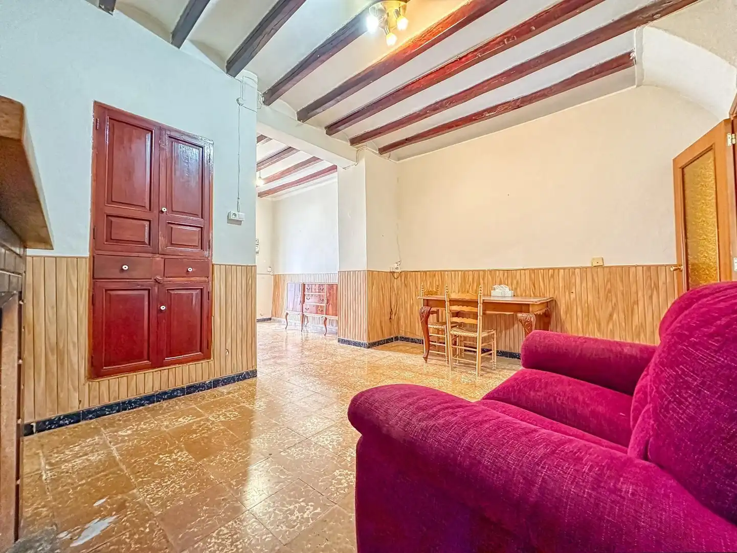Sala de estar de Finca rústica en venta en La Vall de Laguar con Calefacción y Terraza