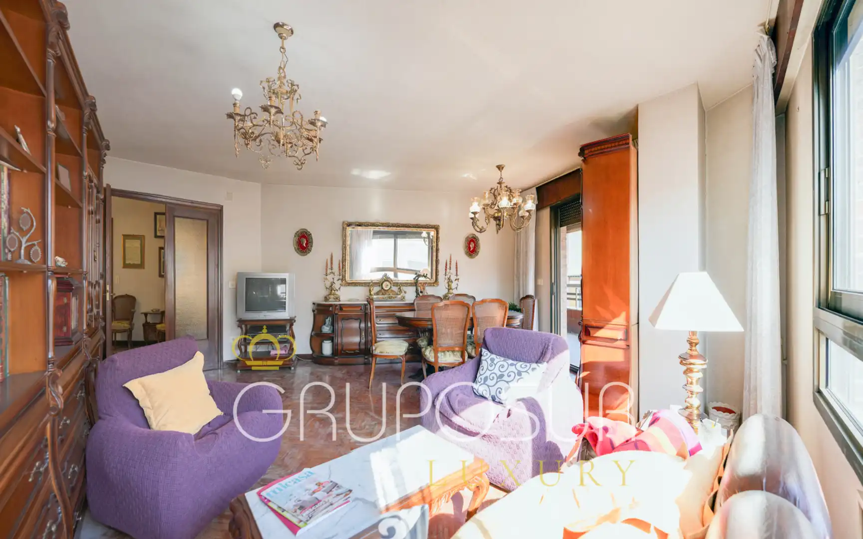 Sala de estar de Piso en venta en Valladolid con Calefacción, Parquet y Terraza