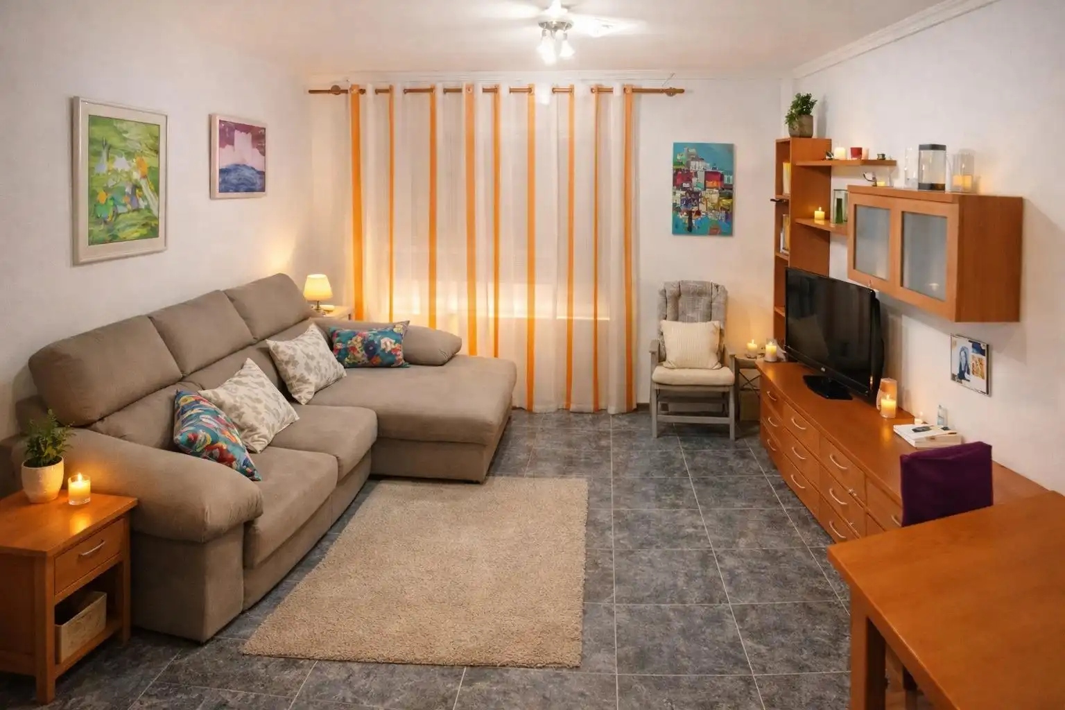 Living room of Flat for sale in Murcia  with Heating, Private garden and Storage room