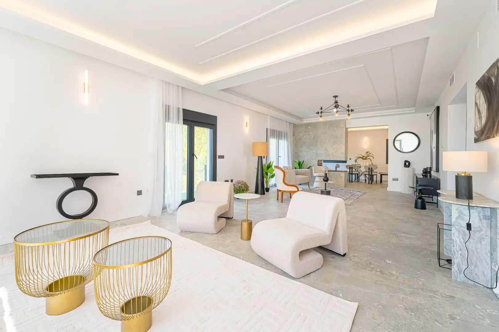 Sala de estar de Casa o chalet en venta en Altea con Aire acondicionado, Terraza y Piscina