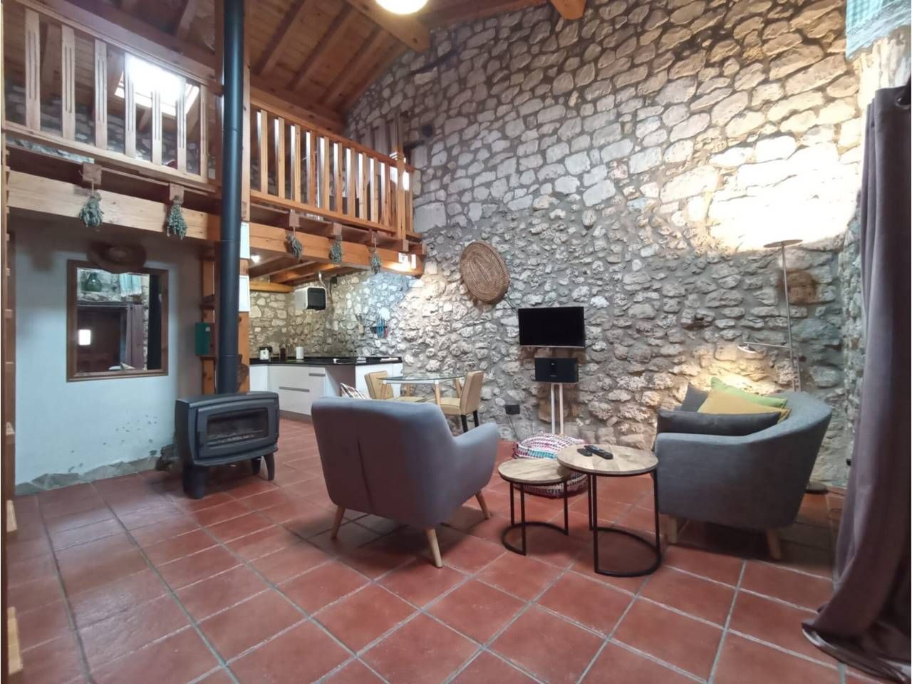 Living room of Single-family semi-detached for sale in Rublacedo de Abajo  with Heating, Private garden and Terrace