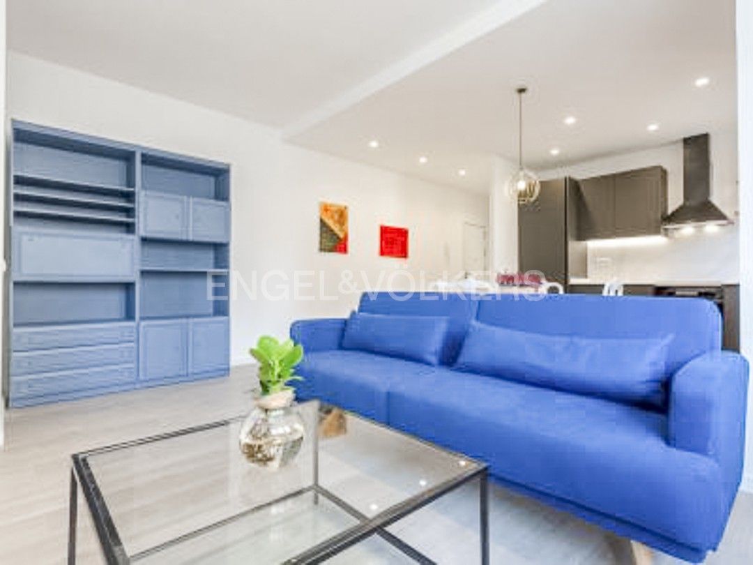 Living room of Apartment to rent in  Barcelona Capital  with Air Conditioner, Heating and Parquet flooring
